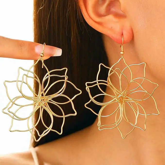 boucles d'oreilles XXL robe noire