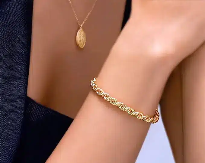 bracelet gourmette en or