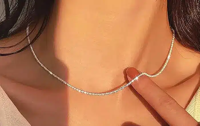 collier fin femme