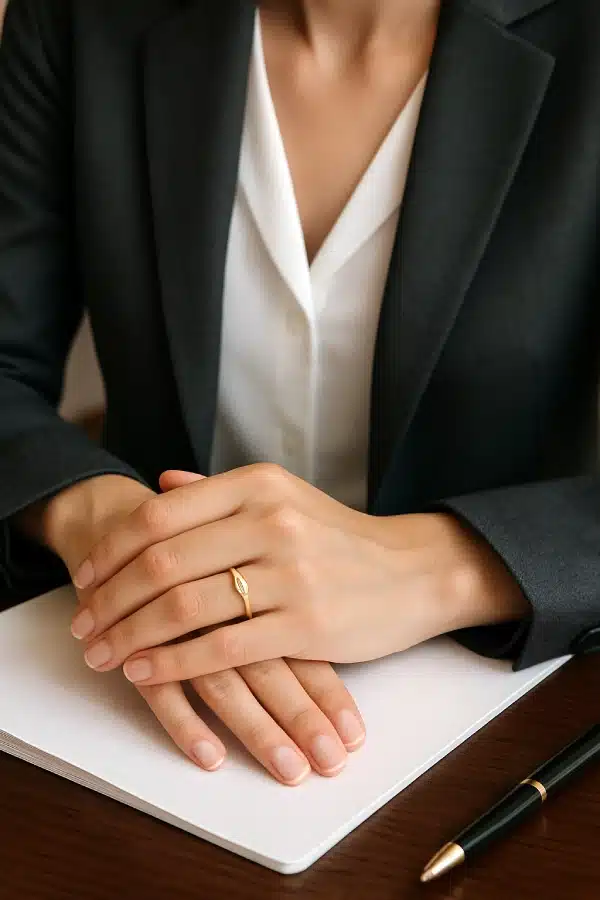 bague idéale pour un entretien d'embauche