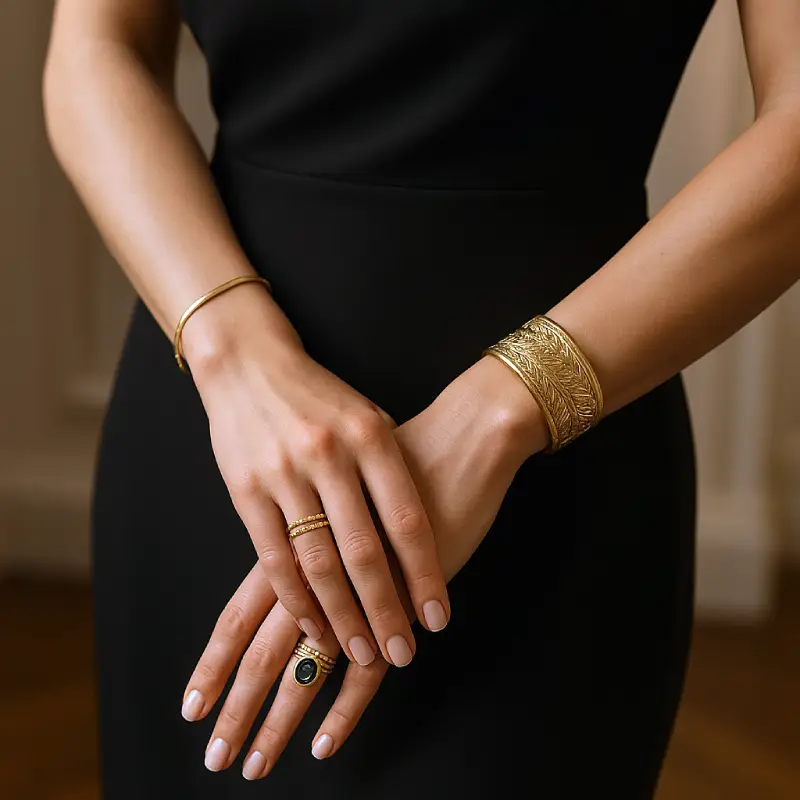 meilleurs bracelets et bagues à porter avec une robe de soirée