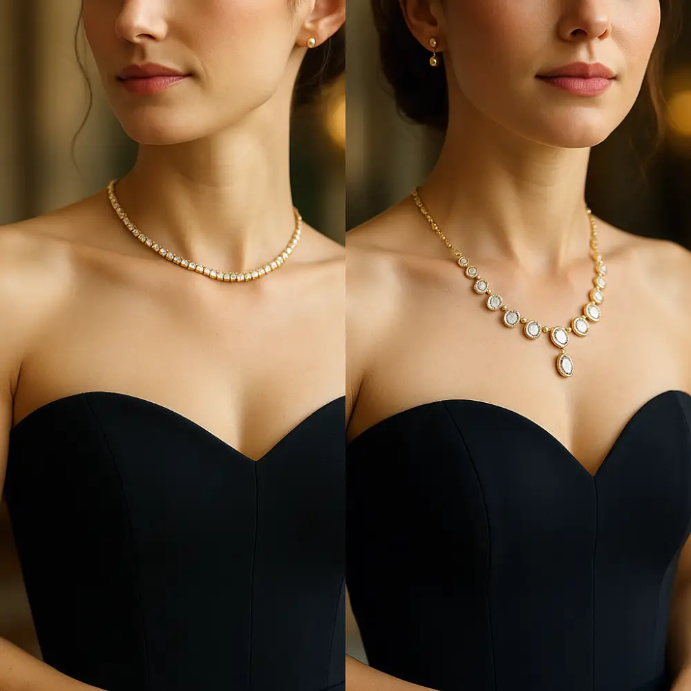 bijoux pour robe d'invitée de mariage bustier