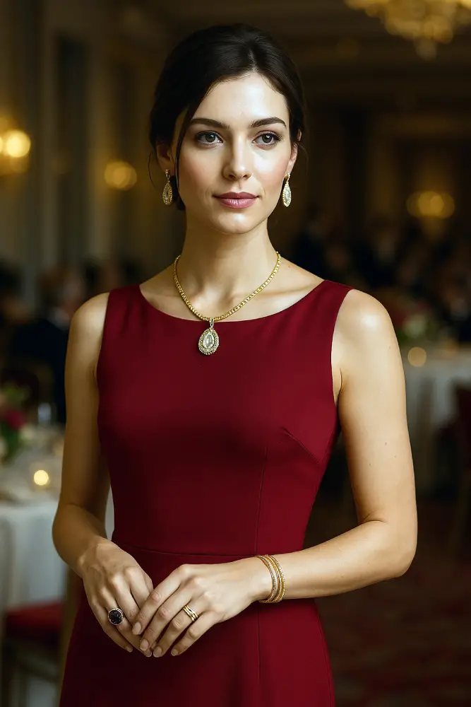 bijoux avec robe de cocktail