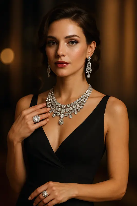 bijoux pour robe de soirée glamour