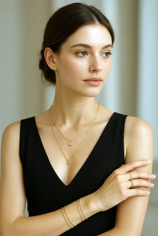 bijoux tendance tenue cérémonie femme accumulation élégante