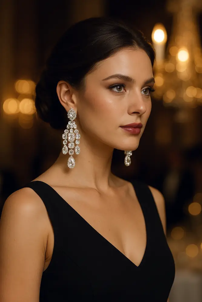 bijoux tendance tenue cérémonie femme boucles d’oreilles XXL