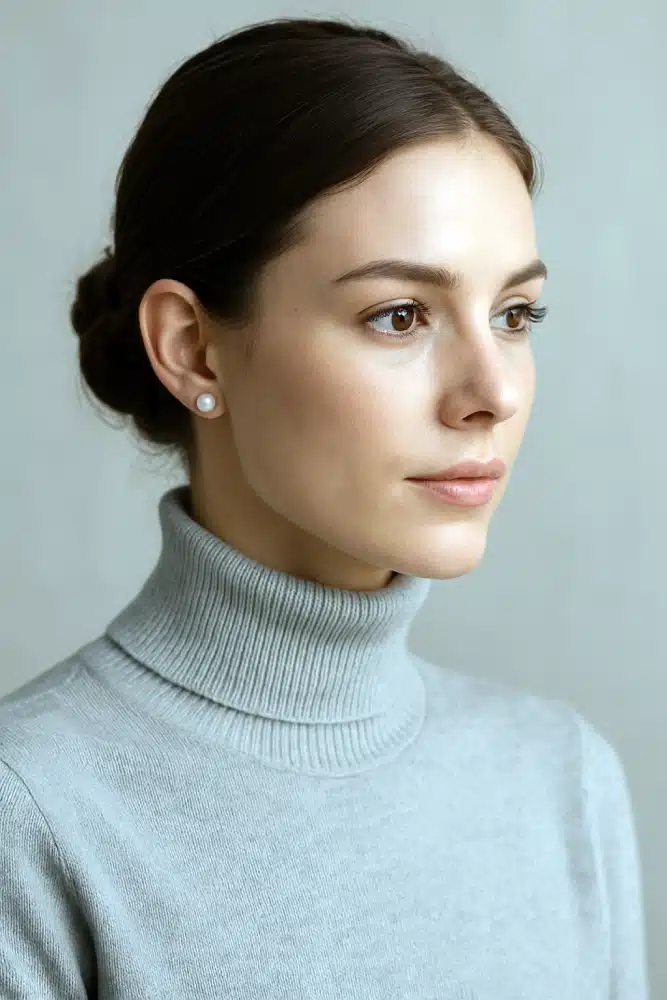 boucles d’oreilles avec col roulé