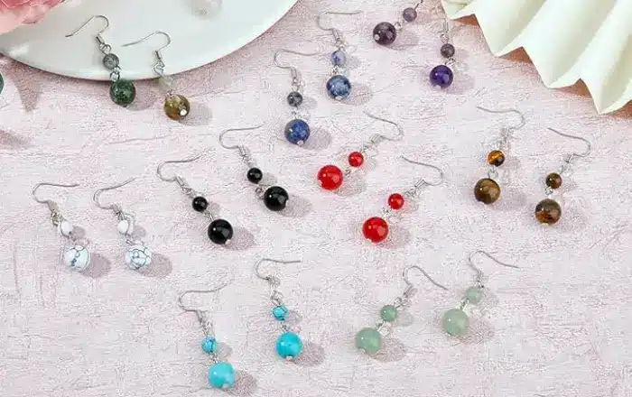 boucles d’oreilles colorées