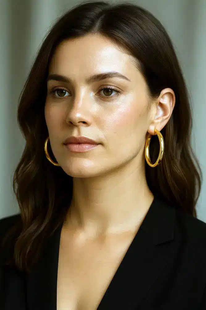 boucles d'oreilles créoles idéales avec un Visage carré