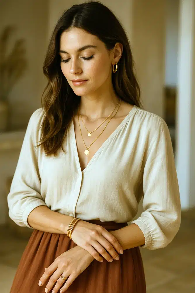 bien porter des bijoux en or avec sa tenue
